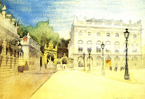 Cyril Farey, La Place Stanislas, Nancy, 1922 Gallery Lingard